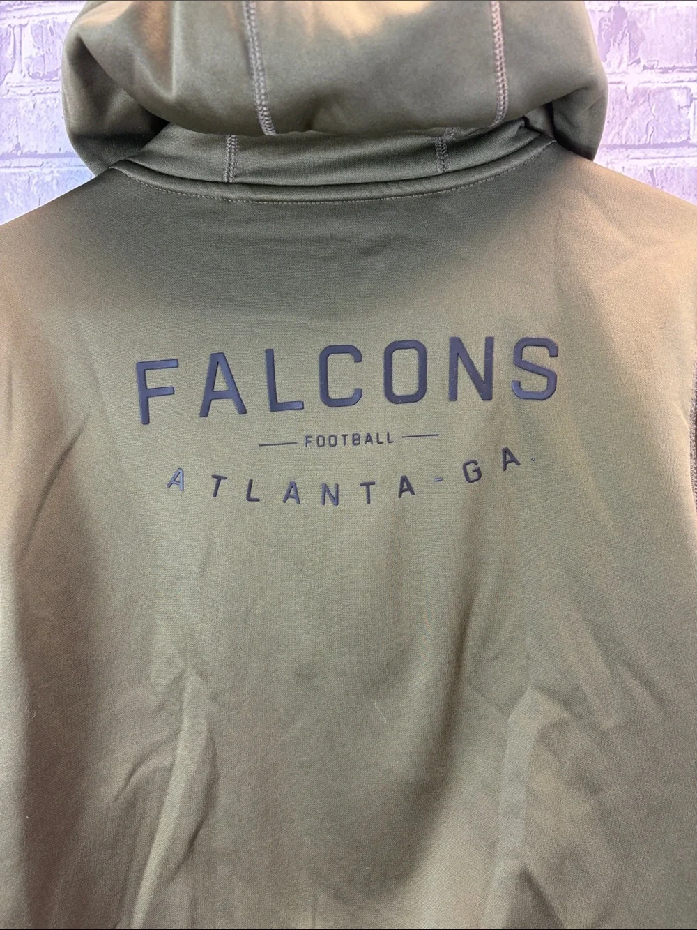 Nike Kids Olive Green Atlanta Falcons Hooded Puffer Jacket